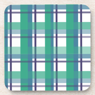 Posavasos Green And Purple Tartan Pattern