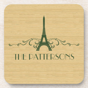 Posavasos Green French Flourin Coaster Set