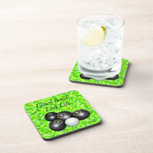 Posavasos Green Lawn Bowl Live Life,