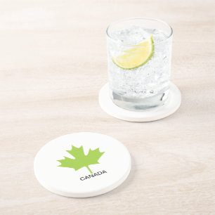 Posavasos Green Maple Leaf Canada