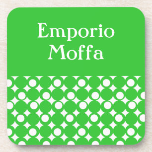 Posavasos Green Mod Ball Design @ Emporio Moffa con texto