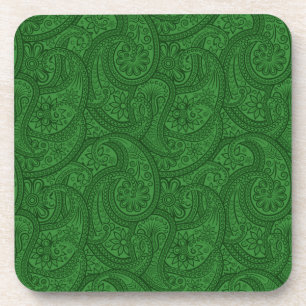 Posavasos Green Paisley