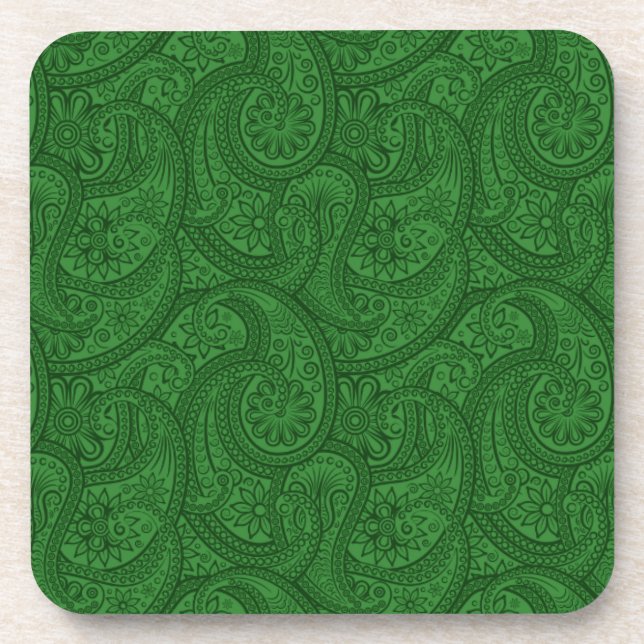 Posavasos Green Paisley (Frente)