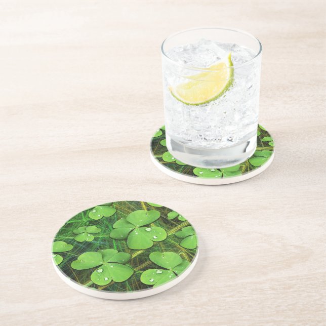 Posavasos Green Shamrock St Patrick's iPhone 5 Funda-Mate (Lado)