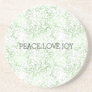 Posavasos Green Sparkle Dots Gold Glitz     