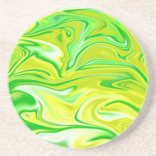 Posavasos Green Yellow Marbleized Spring,