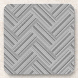 Posavasos Grey stripes double weave pattern