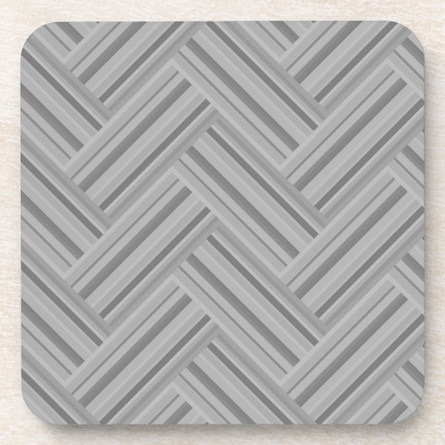 Posavasos Grey stripes double weave pattern (Frente)