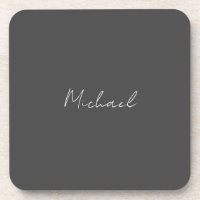 Grey White Handwritten Minimalist Your Name