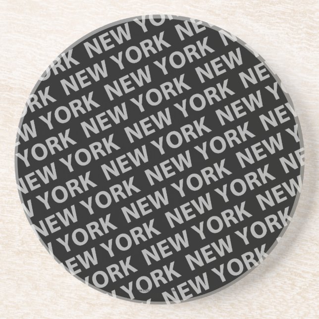 Posavasos Gris del patrón de Nueva York (Frente)