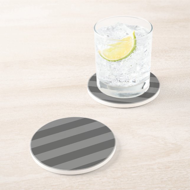 Posavasos Gris rayado acogedor (Lado)