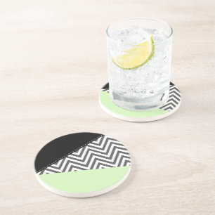Posavasos Gris Zigzag, Gris Chevron, Zigzag Pattern, Mint