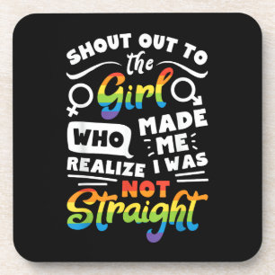 Posavasos Grito a la chica camiseta orgullo lésbico LGBT T