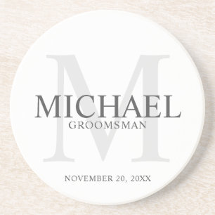 Posavasos Groomsmen personalizado elegante