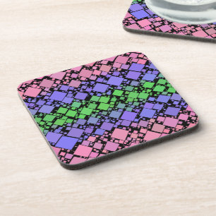 Posavasos Groovy Boho Retro Mod Geométrico Orgullo Trigénero