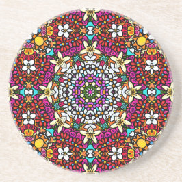 Posavasos Groovy Heavenly Flower Power Sandstone Coaster