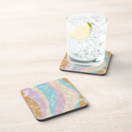 Posavasos Groovy Marble Swirls Pastel Estampillas