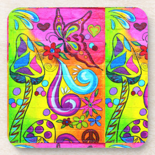 Posavasos groovy psicodélico hongos mágicos