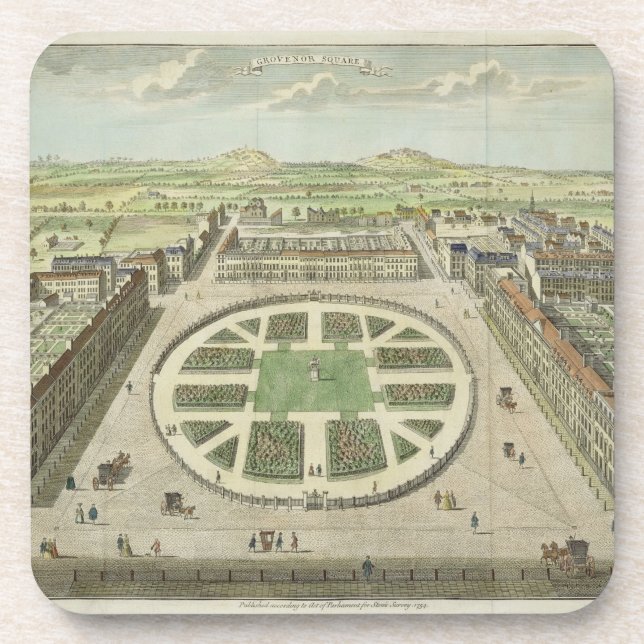 Posavasos Grosvenor ajusta, para la "encuesta sobre el (Frente)