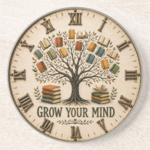 Posavasos Grow Your Mind Book Reading Teacher Gift