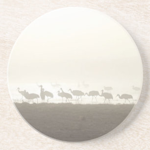 Posavasos Grullas en la niebla