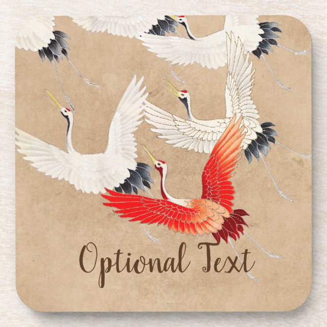 Posavasos Grullas voladoras japonesas (Frente)