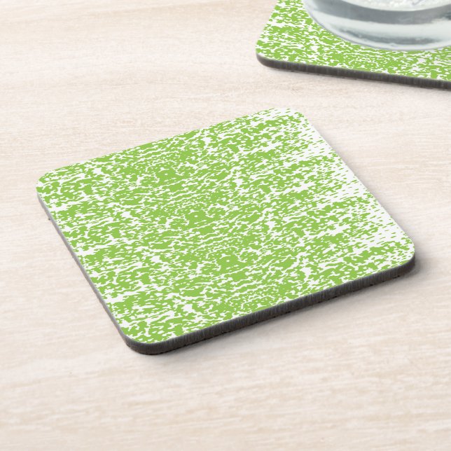 Posavasos Grunge Lime Green Pattern - Summer Abstract Decor (Lado Izquierdo)