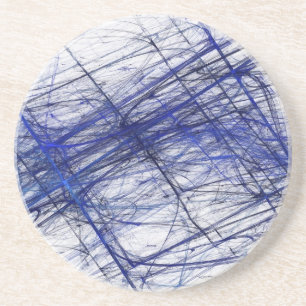 Posavasos Grunge Series-1— Blue Coaster 1 de