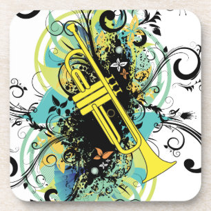 Posavasos Grunge Swirl Trumpet