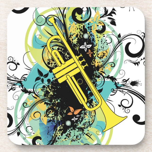 Posavasos Grunge Swirl Trumpet (Frente)