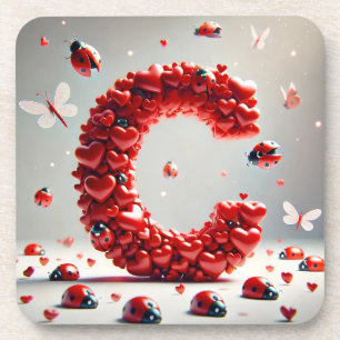 Posavasos Grupo Creativo Corazón Letra C