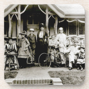 Posavasos Grupo de la familia, c.1900 (foto de b/w)