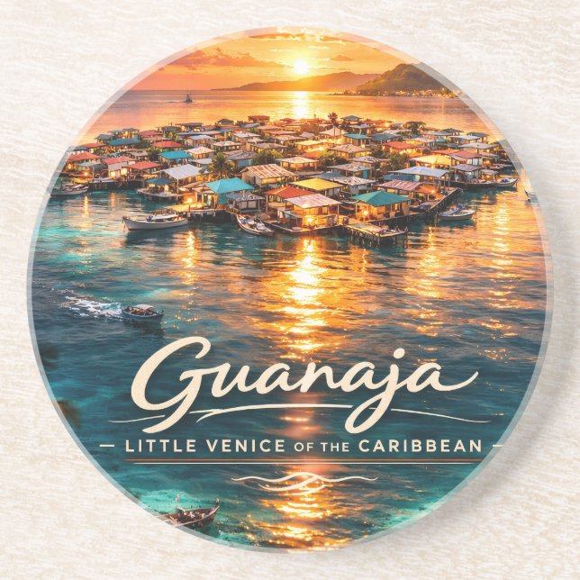 Posavasos Guanaja Little Venice of the Caribbean (Frente)