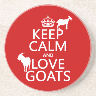 Posavasos Guarde la calma y ame las cabras