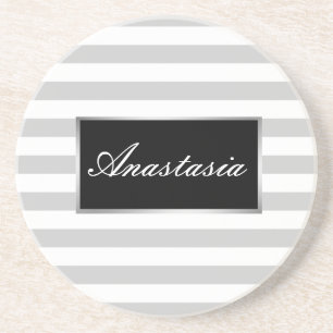 Posavasos Guay, Amazing, Silver Stripes con tu nombre