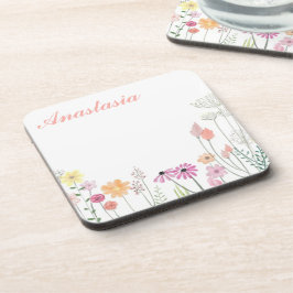 Posavasos Guay, asombrosas, flores rosadas con tu nombre