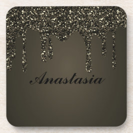 Posavasos Guay, asombroso, Black Sparkly, con tu nombre