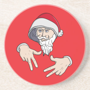 Posavasos Guay Gangsta Hip Hop Hand Rap Santa Claus