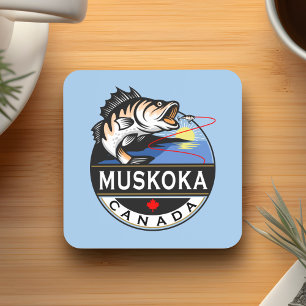 Posavasos Guay Muskoka Canadá Escudo de pesca al aire libre