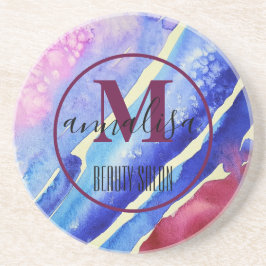 Posavasos Guay Resumen arte azul púrpura pink magenta