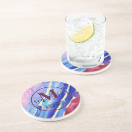 Posavasos Guay Resumen arte azul púrpura pink magenta