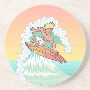 Posavasos Guay Sunset Surfer