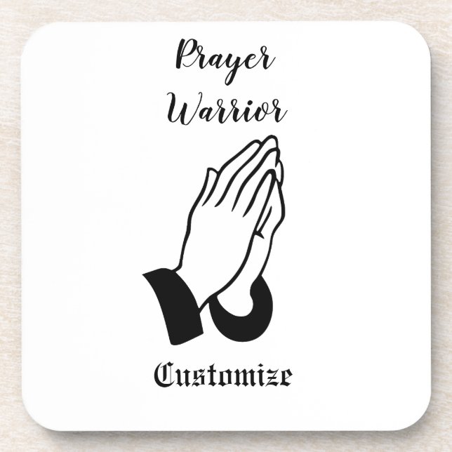 Posavasos Guerrero de la oración Rezando Thunder_Cove (Frente)