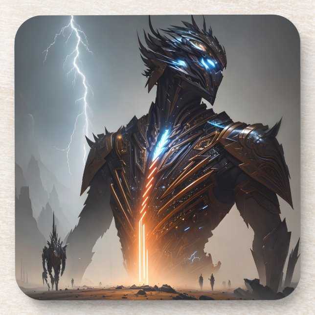 Posavasos Guerrero Lightning Cyborg (Frente)