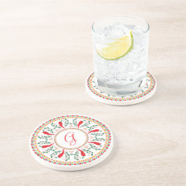 Posavasos Guirnalda de Pepper de Chile Rojo