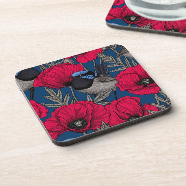 Posavasos Guirnaldas y amapolas (Lado Izquierdo)