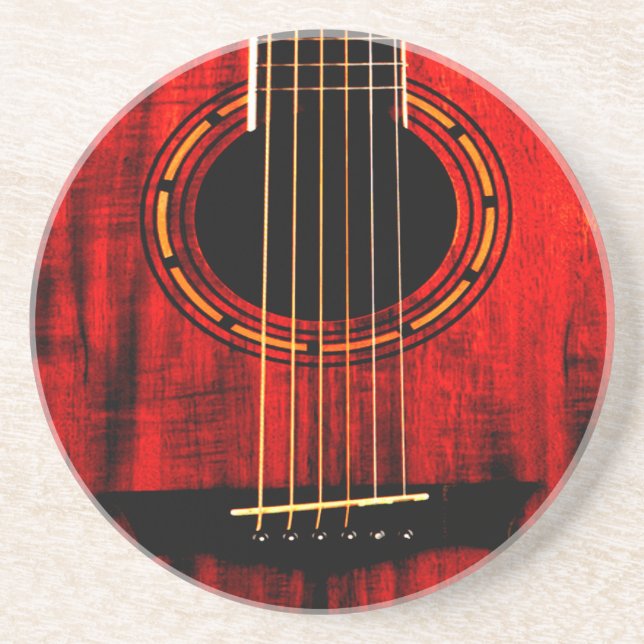 Posavasos Guitarra Acústica Música de Madera (Frente)