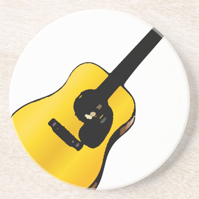 Posavasos Guitarra de arte pop (Frente)