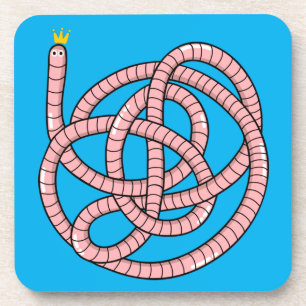 Posavasos Gusano personalizado en la corona