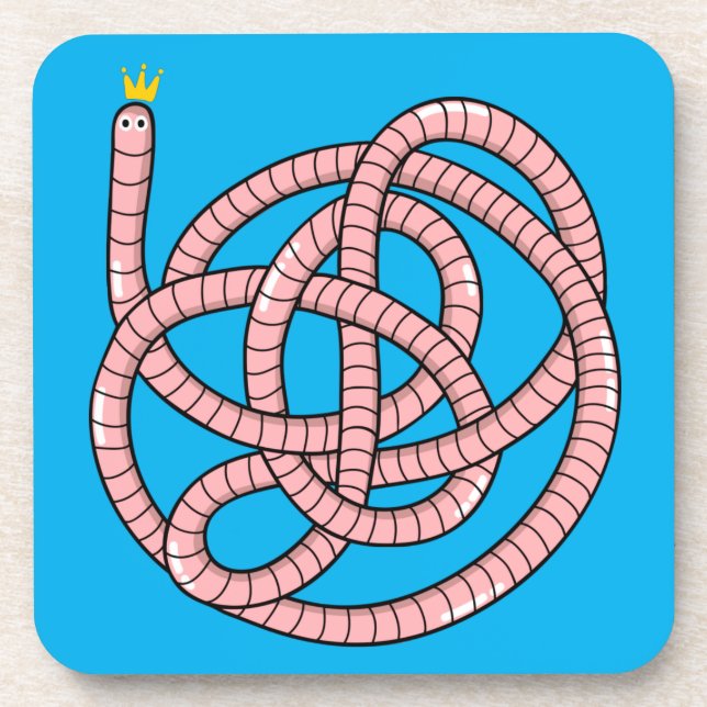 Posavasos Gusano personalizado en la corona (Frente)